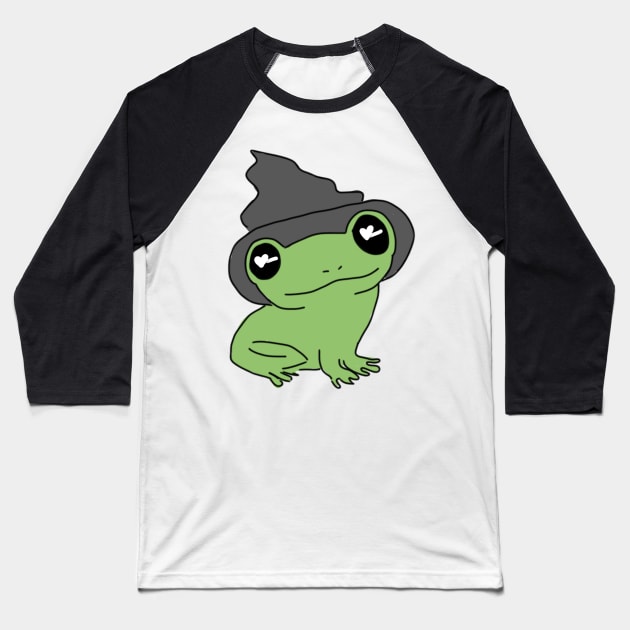 Witch Froggy Baseball T-Shirt by casserolestan